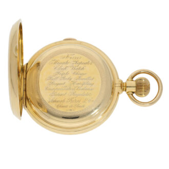 Important, highly complicated Swiss 18k gold lever Circa 1895