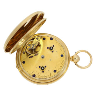 English gold full hunter with eight days movement Circa 1857
