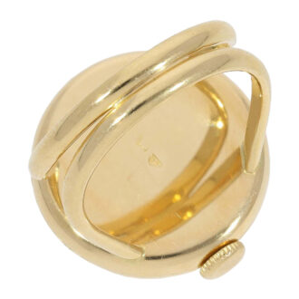 Extraordinary Swiss 18 carat gold lever ring watch Circa 1930's