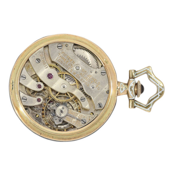 Exquisite Swiss Art Nouveau lever pendant watch Circa 1910 Exquisite Swiss Art Nouveau lever pendant watch Circa 1910