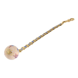 Very rare 18 carat gold and enamel chatelaine Circa 1870-1890 Very rare 18 carat gold and enamel chatelaine Circa 1870-1890