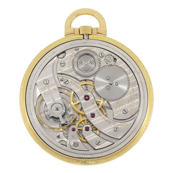 Super thin Swiss gold open faced dress watch Circa 1938 Super thin Swiss gold open faced dress watch Circa 1938