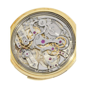 Swiss gold min repeating chronograph with register Circa 1920