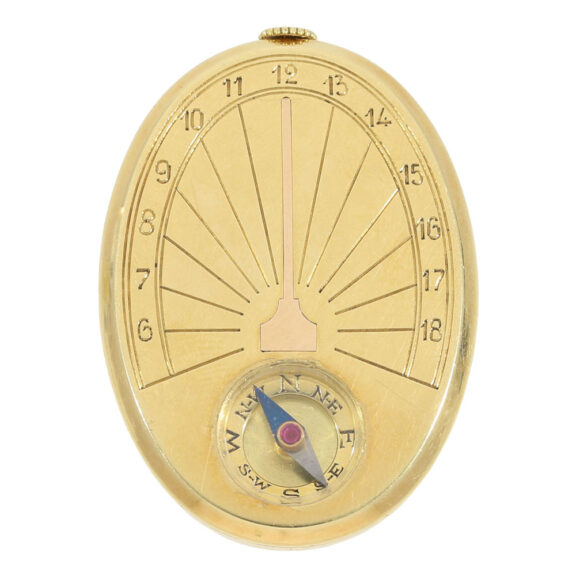 18 Carat gold 'Sundial Compass Watch' by Cartier Circa 1939 18 Carat gold 'Sundial Compass Watch' by Cartier Circa 1939