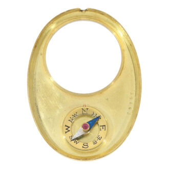 18 Carat gold 'Sundial Compass Watch' by Cartier Circa 1939