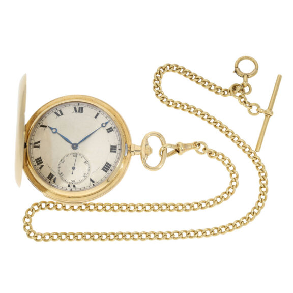 French gold hunting cased min repeater by Cartier Circa 1915 French gold hunting cased min repeater by Cartier Circa 1915