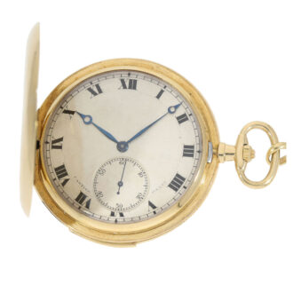 French gold hunting cased min repeater by Cartier Circa 1915