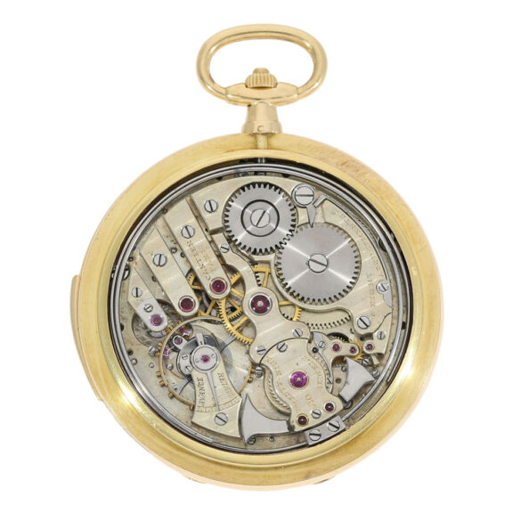 French gold hunting cased min repeater by Cartier Circa 1915 French gold hunting cased min repeater by Cartier Circa 1915