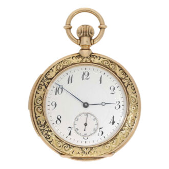 Gold quarter repeating lever in Renaissance case Circa 1880 Gold quarter repeating lever in Renaissance case Circa 1880