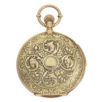 Gold quarter repeating lever in Renaissance case Circa 1880 Gold quarter repeating lever in Renaissance case Circa 1880