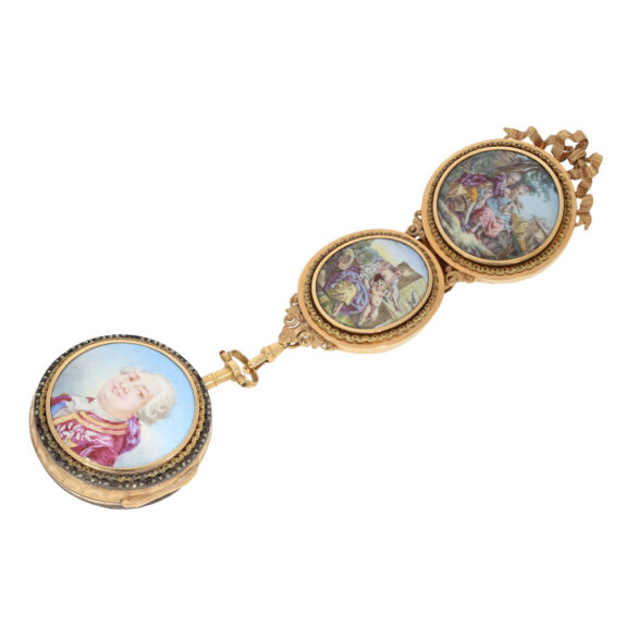 French verge with enamel portrait of King Louis XVI Circa 1775 French verge with enamel portrait of King Louis XVI Circa 1775