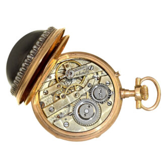 Unique Swiss gold cylinder watch with chatelaine Circa 1880