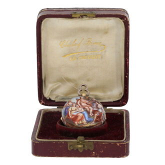 Gold, enamel miniature watch in Renaissance style Circa 1800