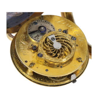 Gold, enamel miniature watch in Renaissance style Circa 1800