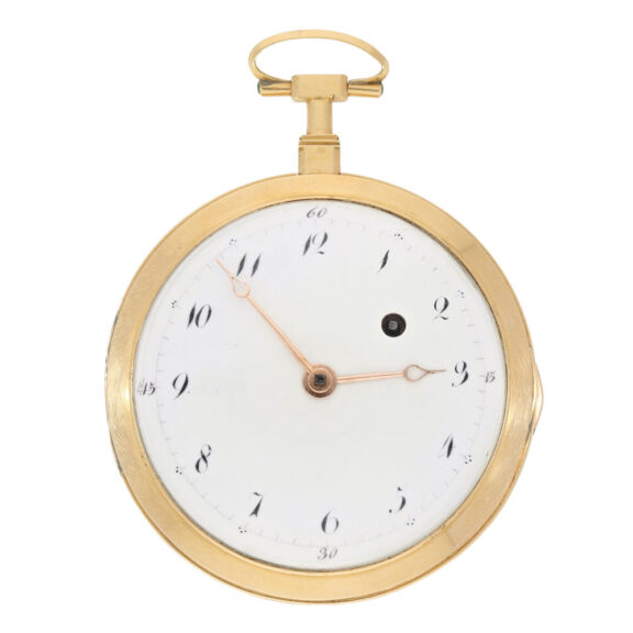 Unique and large French rose gold verge watch Circa 1820 Unique and large French rose gold verge watch Circa 1820