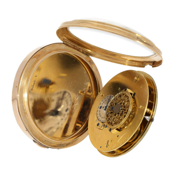 Unique and large French rose gold verge watch Circa 1820 Unique and large French rose gold verge watch Circa 1820
