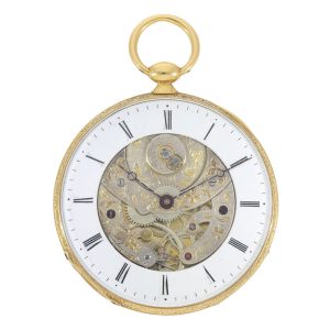 Very thin skeletonized cylinder with calibre Bagnolet Circa 1840
