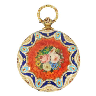 Swiss gold, enamel watch for the Ottoman market Circa 1830