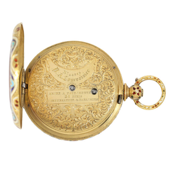 Swiss gold, enamel watch for the Ottoman market Circa 1830 Swiss gold, enamel watch for the Ottoman market Circa 1830