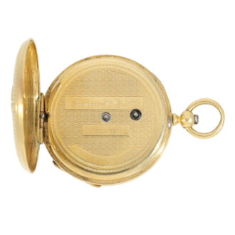 Gold and enamel watch with matching chatelaine Circa 1850