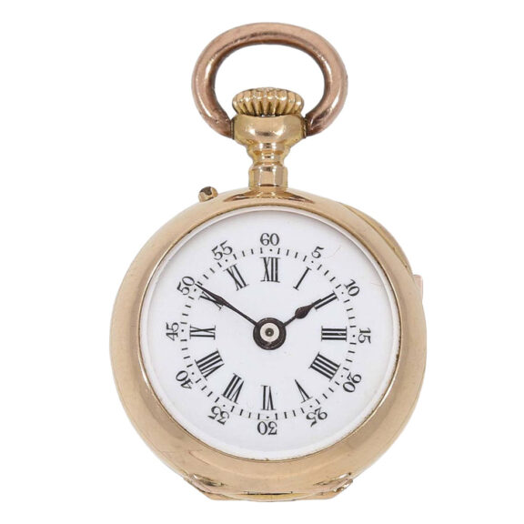 French rose gold Louis XV cylinder precision watch Circa 1880