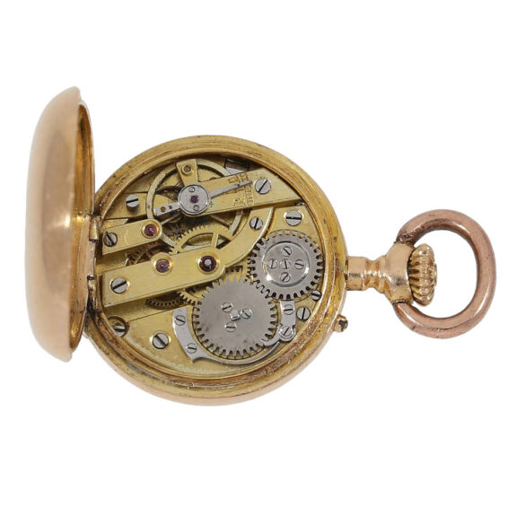 French rose gold Louis XV cylinder precision watch Circa 1880 French rose gold Louis XV cylinder precision watch Circa 1880