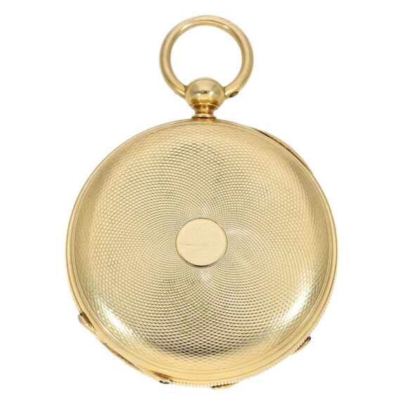 Very early, interesting gold open faced lever watch Circa 1868 Very early, interesting gold open faced lever watch Circa 1868