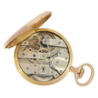 Elegant Swiss rose gold open faced lever watch Circa 1885