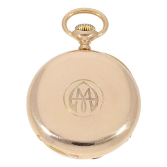 Elegant Swiss rose gold open faced lever watch Circa 1885