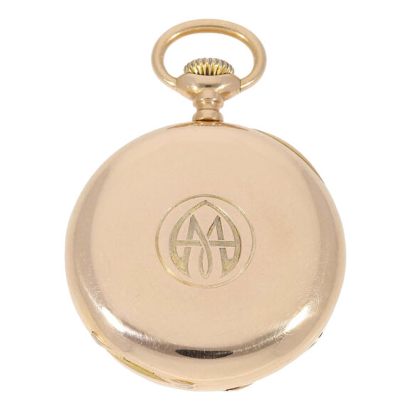 Elegant Swiss rose gold open faced lever watch Circa 1885 Elegant Swiss rose gold open faced lever watch Circa 1885