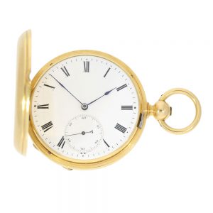 English gold spring detent pocket chronometer Circa 1865
