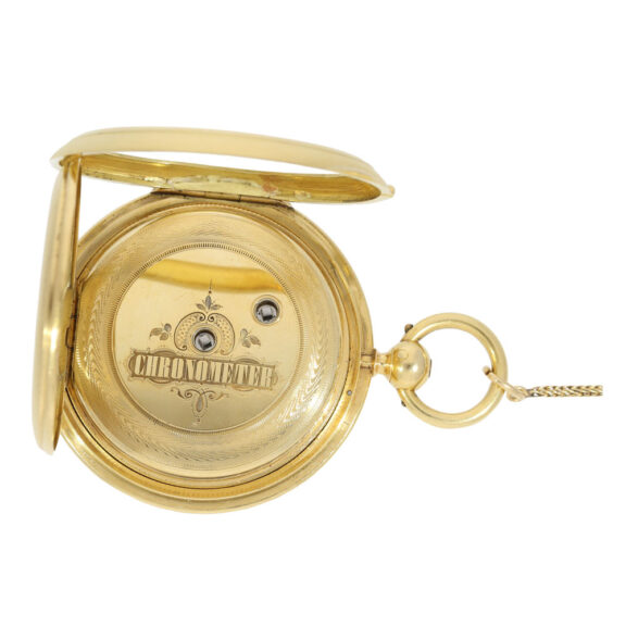 English gold chronometer for the Ottoman market Circa 1850 English gold chronometer for the Ottoman market Circa 1850