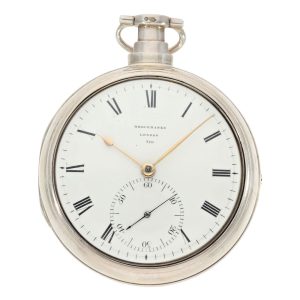 Heavy English silver pair cased pocket chronometer Circa 1813