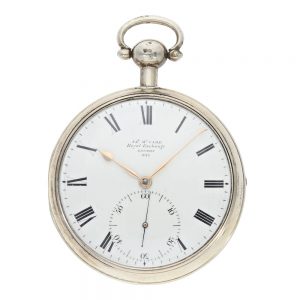 Extremely heavy English silver chronometer watch Circa 1816