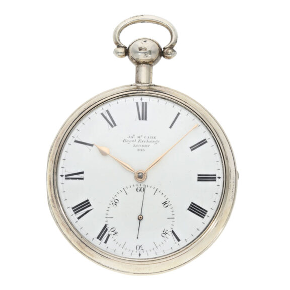 Extremely heavy English silver chronometer watch Circa 1816