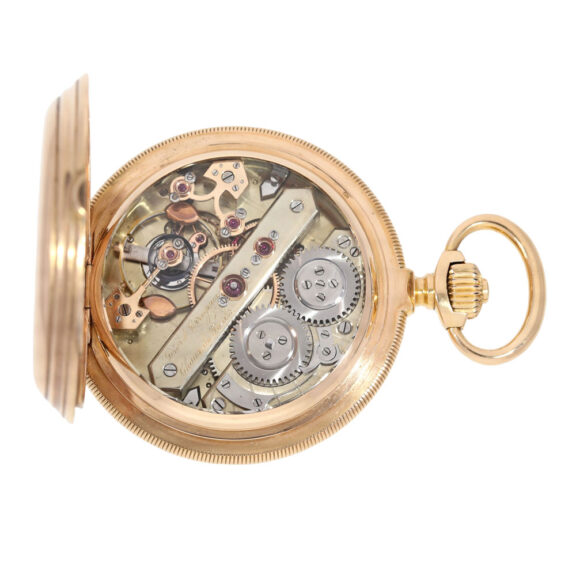 Swiss 18k gold hunting cased pocket chronometer Circa 1875 Swiss 18k gold hunting cased pocket chronometer Circa 1875