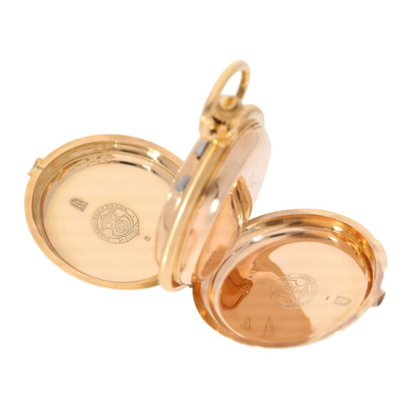 Swiss 18k gold hunting cased pocket chronometer Circa 1875 Swiss 18k gold hunting cased pocket chronometer Circa 1875
