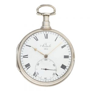 English silver open faced pocket chronometer Circa 1802