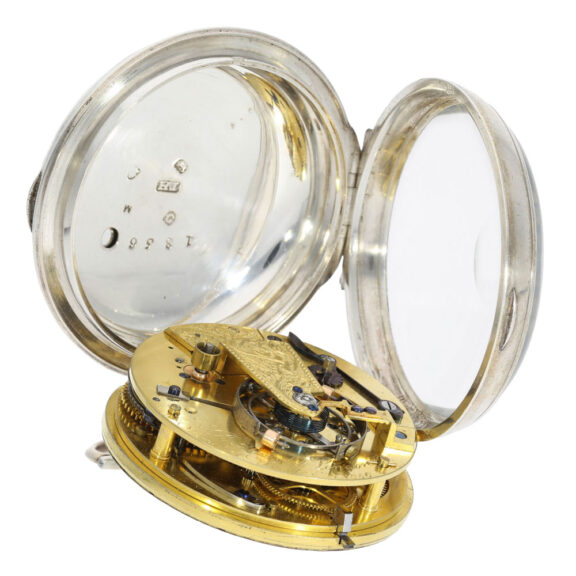 English silver open faced pocket chronometer Circa 1802 English silver open faced pocket chronometer Circa 1802