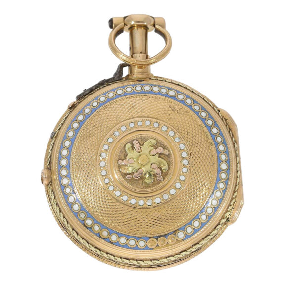 French gold and enamel quarter repeating verge Circa 1760