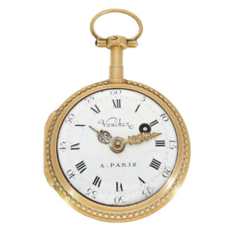 French gold and enamel open faced verge watch Circa 1780 French gold and enamel open faced verge watch Circa 1780