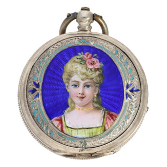 Swiss enamelled full hunter for the Cinese market Circa 1860