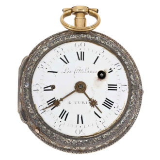 Italian quarter repeating à toc et à tact verge watch Circa 1770