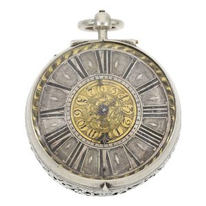 German single handed pierced verge with alarm Circa 1685