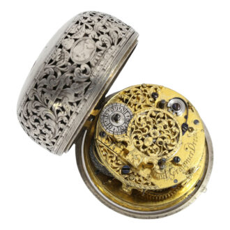 German single handed pierced verge with alarm Circa 1685 German single handed pierced verge with alarm Circa 1685