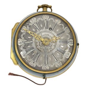 German metal and leather repeating coach clock Circa 1750