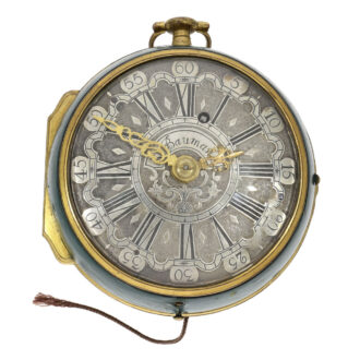 German metal and leather repeating coach clock Circa 1750