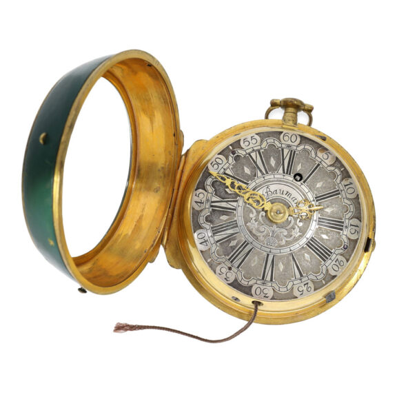German metal and leather repeating coach clock Circa 1750 German metal and leather repeating coach clock Circa 1750