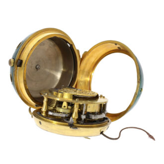 German metal and leather repeating coach clock Circa 1750