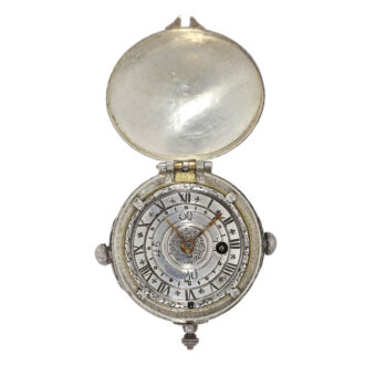 Unique Swiss silver and enamel pendant watch Circa 1687 Unique Swiss silver and enamel pendant watch Circa 1687